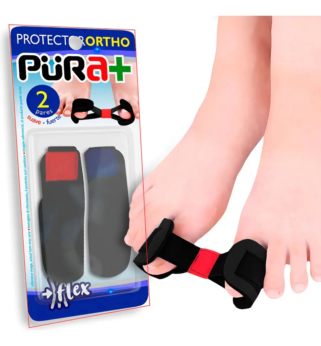 Corretor de joanetes Pura+ Exercise, cor preta, tamanho U