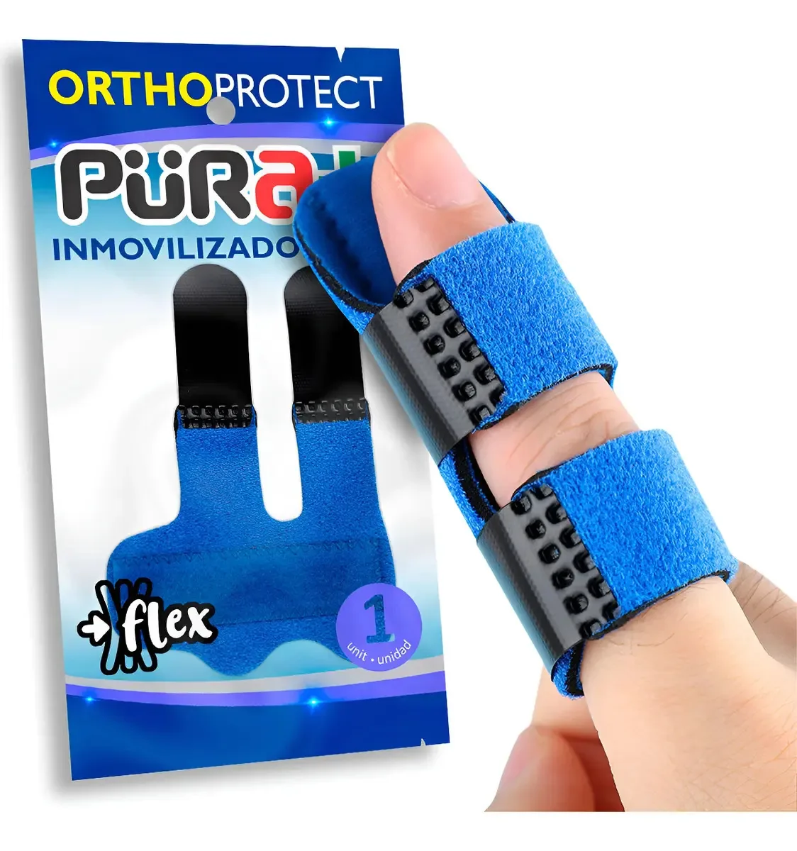 Tala de dedo imobilizadora Pure Brand+ Blue