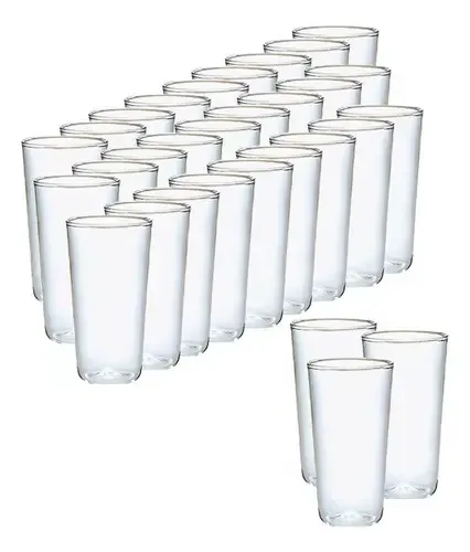 Conjunto de 30 copos descartáveis, copos reutilizáveis, copos de cerveja, copos de plástico, copos de plástico, copos de acrílico, vidro grande, 300 ml, pastelaria