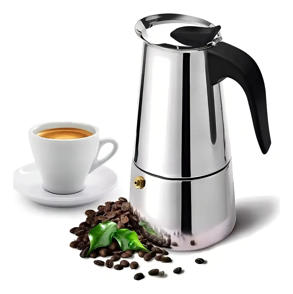 Cafeteira expresso Cafeteira italiana 2 xícaras Cafeteiras de 100 ml Cafeteira manual de aço inoxidável Cafeteiras italianas portáteis pasteléricas