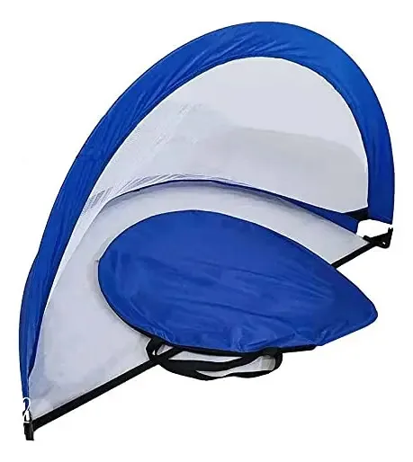 Bolsas de futebol dobráveis Linahealth, 2 unidades, portáteis de alta qualidade, 1,2 m x 0,80 m x 0,80 m, capa de rede portátil para transporte ou armazenamento incluída, jogo pop-up, Red Kids