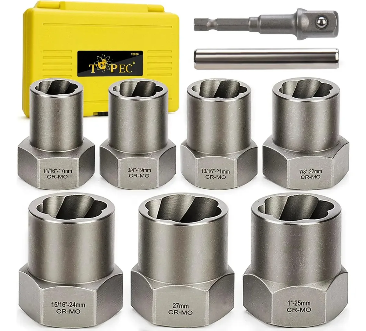 Kit de extratores de parafusos profundos de 9 1/2" para danos