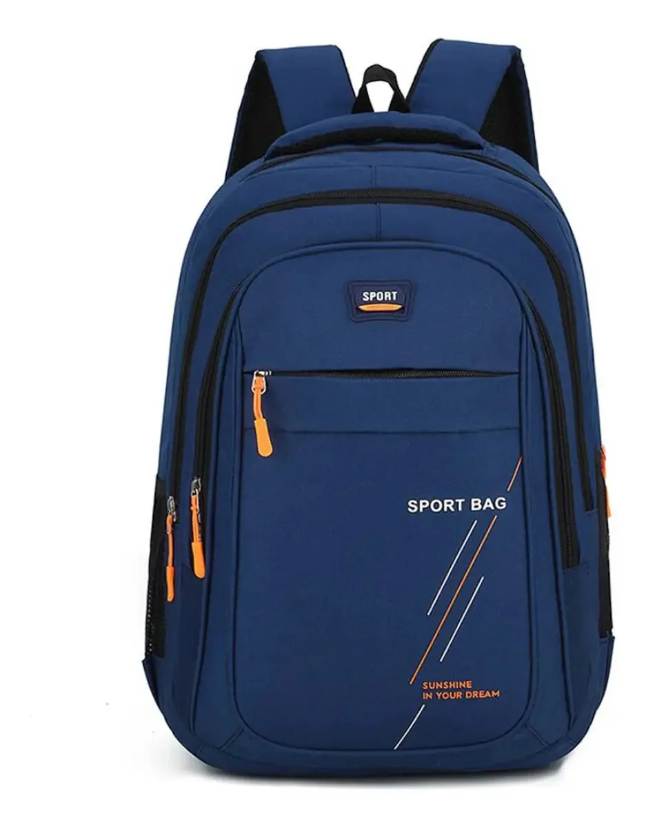 Mochilas escolares: mochila unissex de grande capacidade, cor azul