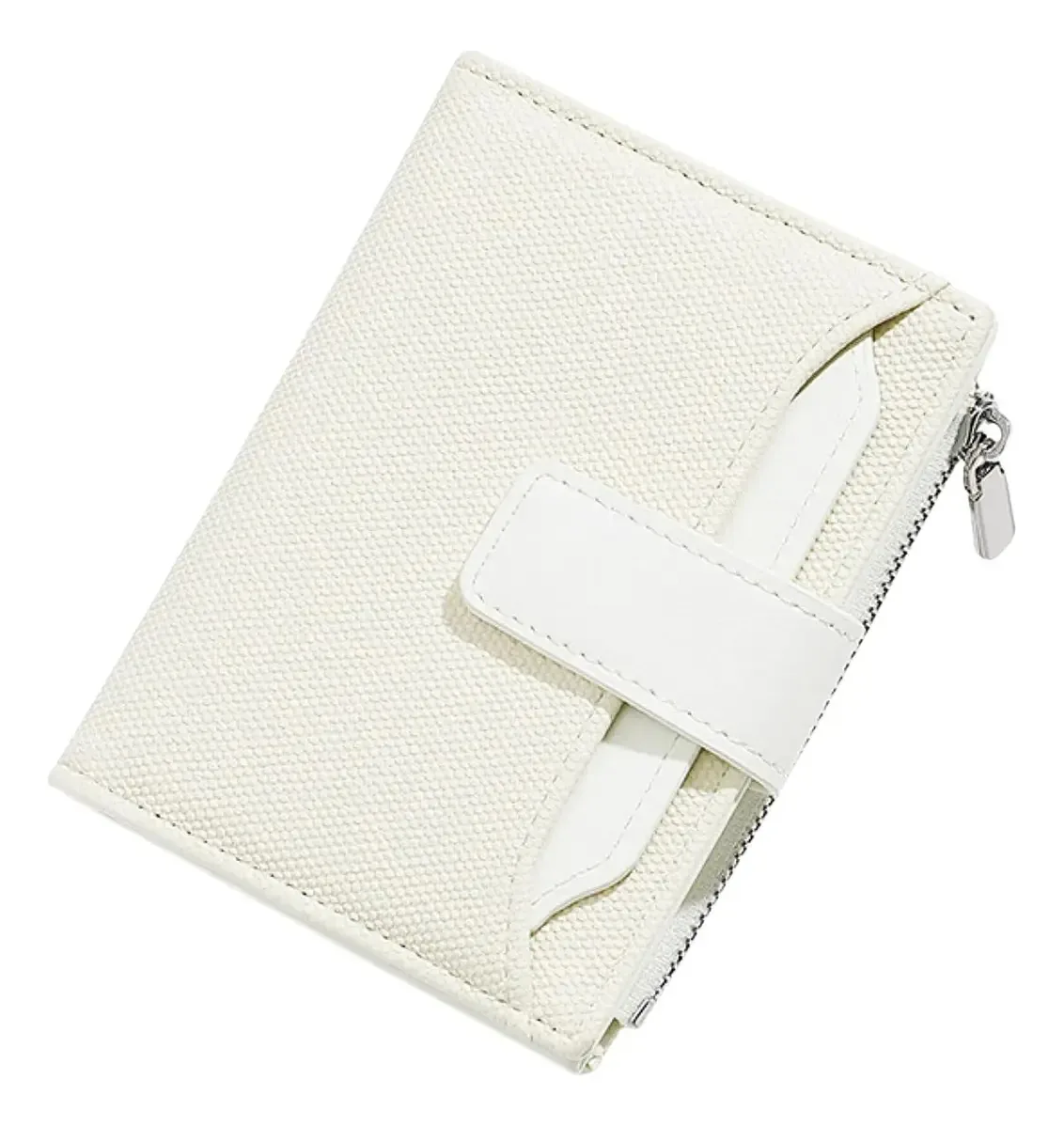 Bolsas femininas, carteira, porta-cartões, botão de pressão, brancas