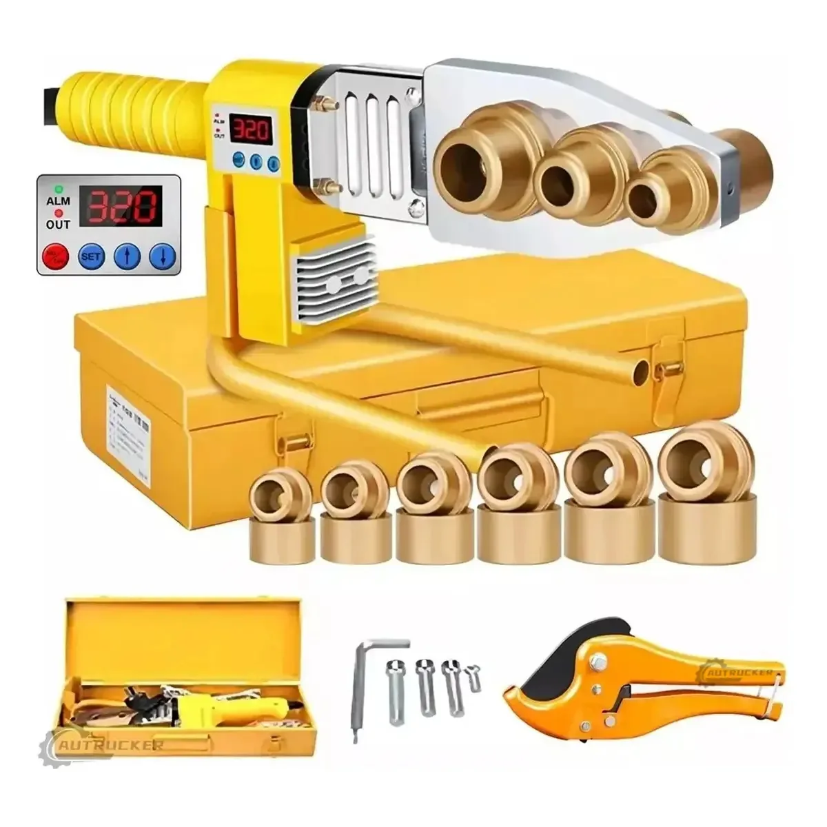 Kit de termofusor de display digital de 1000 w com 6 dados