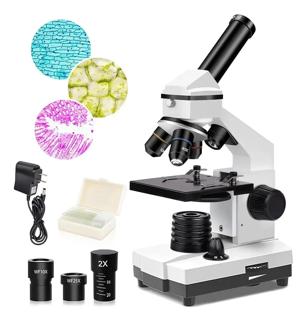 Microscópios 100x-2000x para crianças e estudantes adultos, Micr