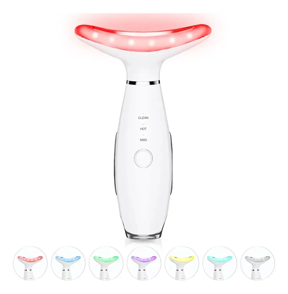 Massageador Facial de Pescoço 7 Cores Cuidado Pele Ews