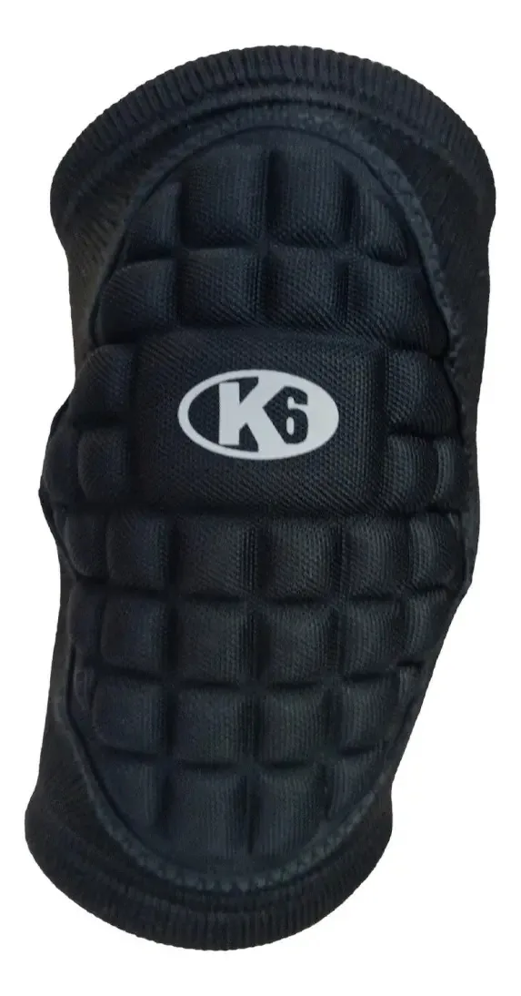 Par de joelheiras esportivas K6 Plus Ultra Gym Protective, cor preta, tamanho L/XL
