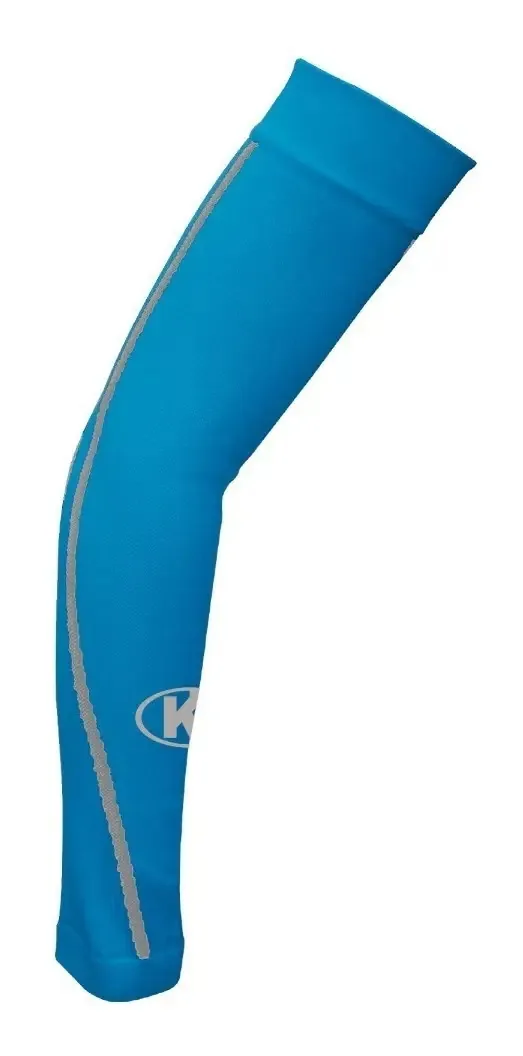Mangas de compressão esportivas para suporte de braço Gym K6, cor azul/cinza, tamanho M