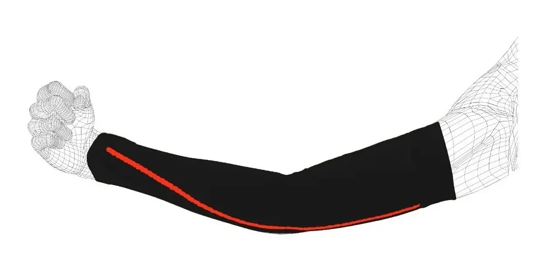 Mangas de compressão graduada, suporte de braço esportivo, cor: preto/vermelho, tamanho Xl