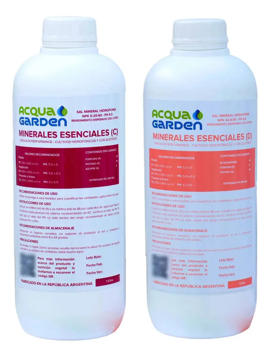 Kit de reforço de nutrientes para hidroponia Vege Flora 1l