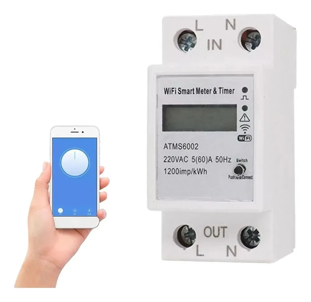Medidor Elétrico Inteligente Tuya Wifi Energia Inteligente