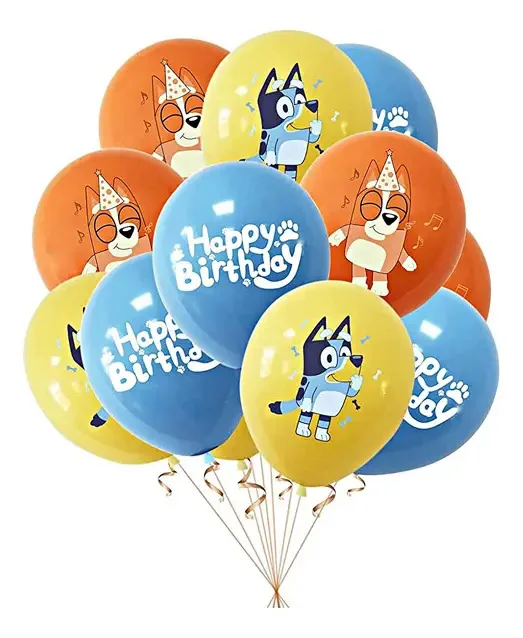 Balões Bluey e Bingo de 18 peças para festas e decoração de aniversário