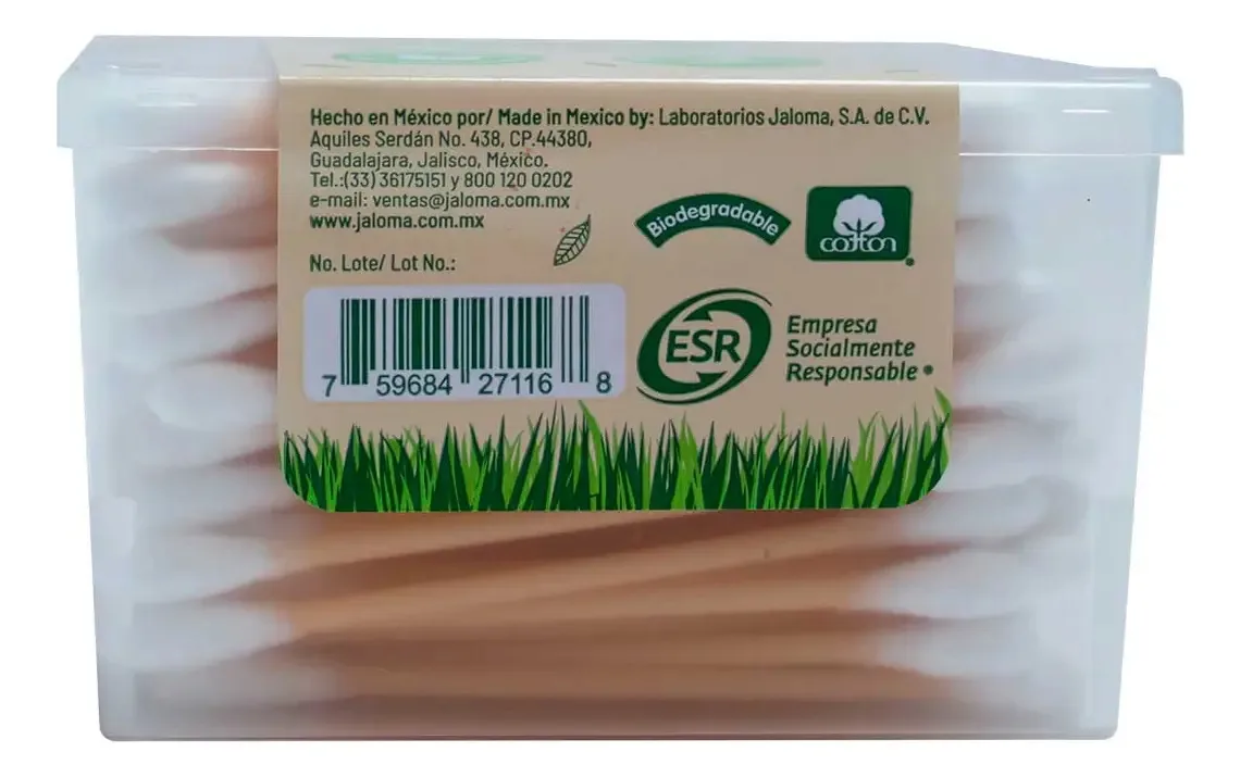 Kits de algodão biodegradável Jaloma 200 peças