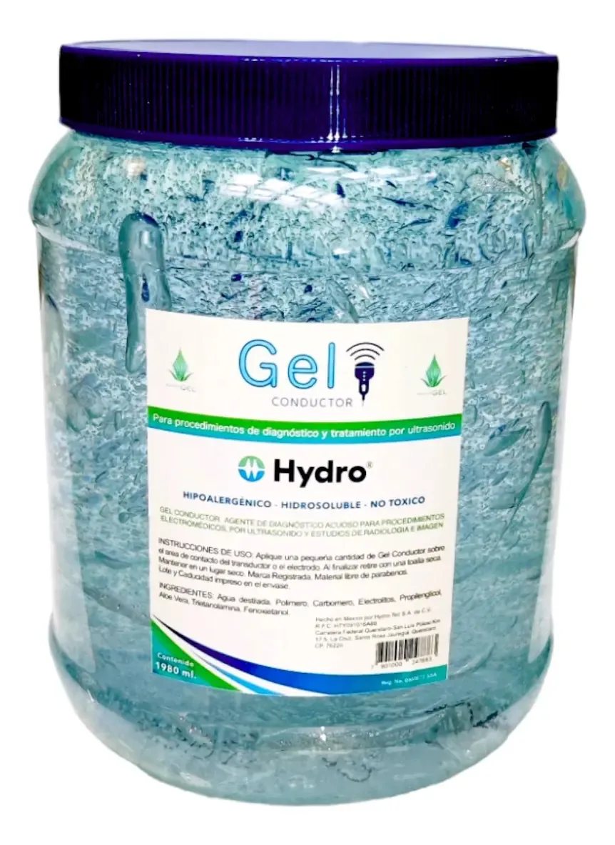 Gel condutor ultrassônico, premium com aloe vera 1.980l