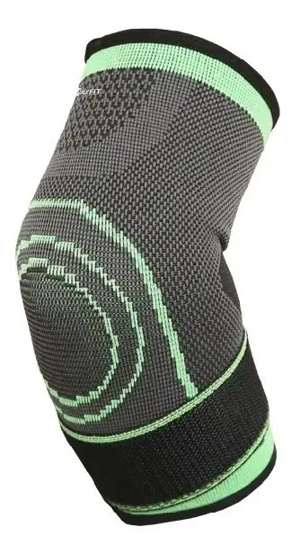 Cotoveleiras esportivas de compressão elástica Maxfit Hz002 verde-pretas tamanho M