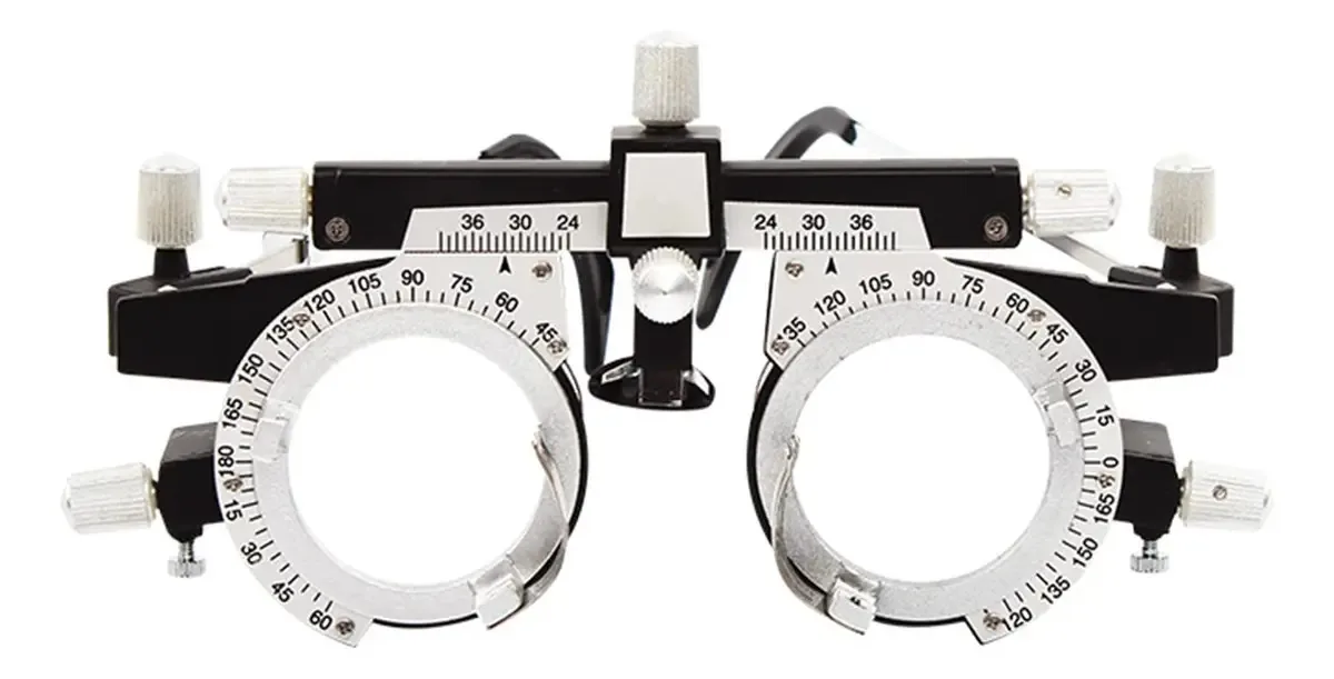 Armação de Lente de Teste Óptica Leve, Armação de Teste de Olhos de Optometria, Lente de Teste Universal, Portátil, Armação de Teste Óptica de Rotação de 360