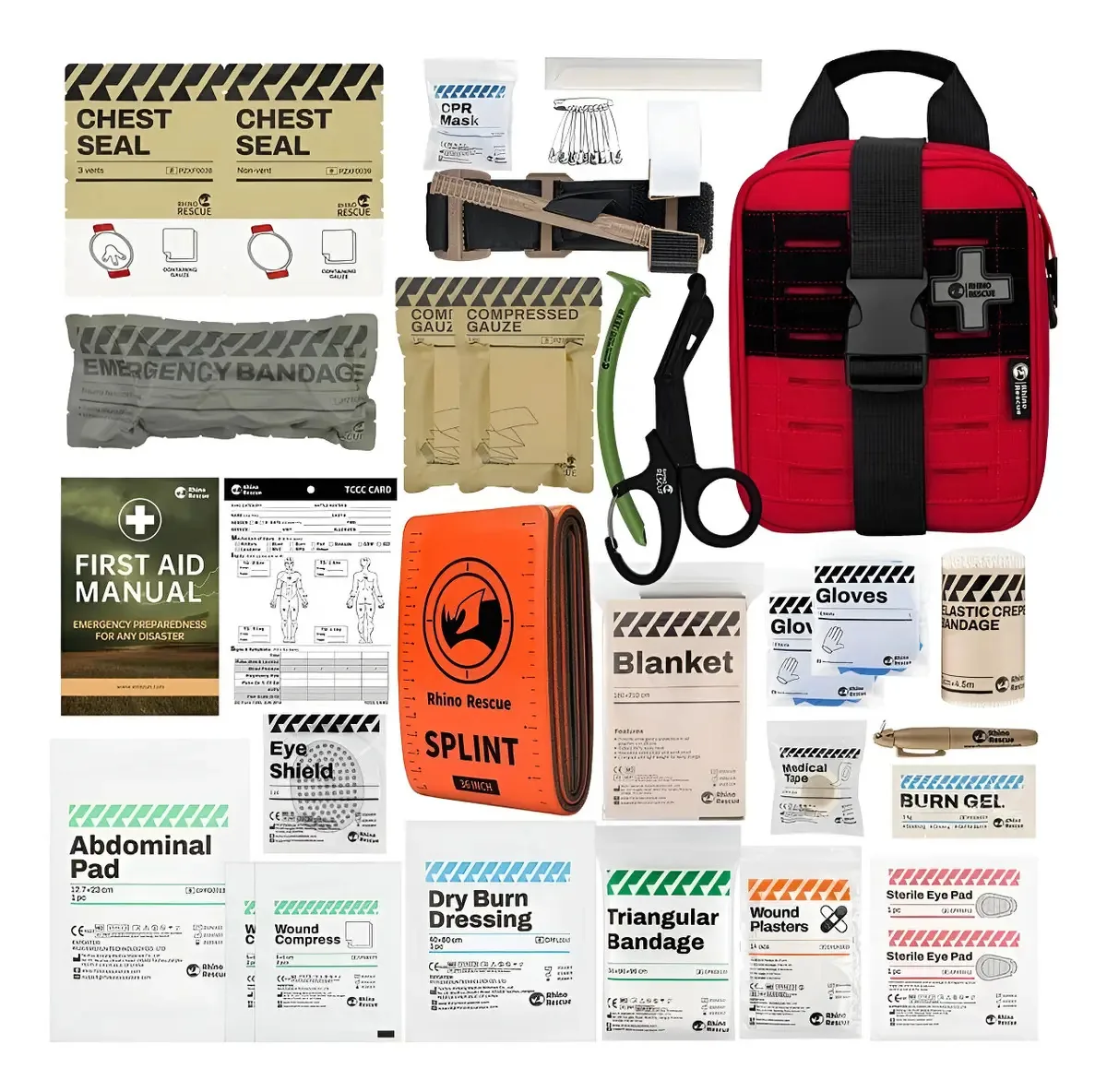 Kit de primeiros socorros Rhino Rescue Se Pro Ifak Red