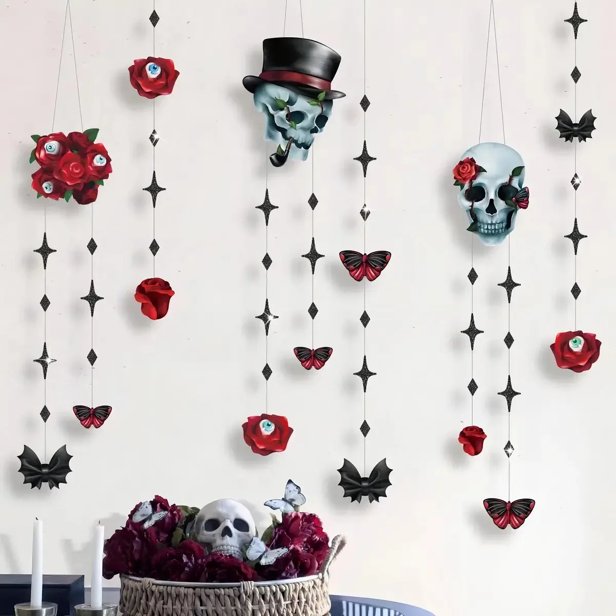 Coroa de Halloween aterrorizante