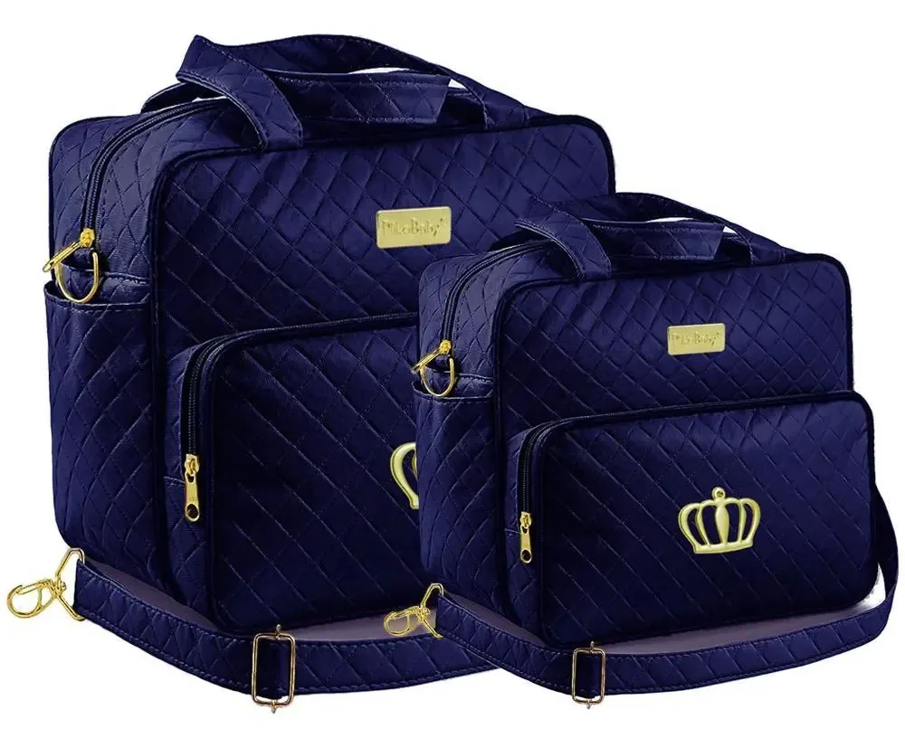 Kit Bolsa Bebe Saída Maternidade Azul Marinho - 2