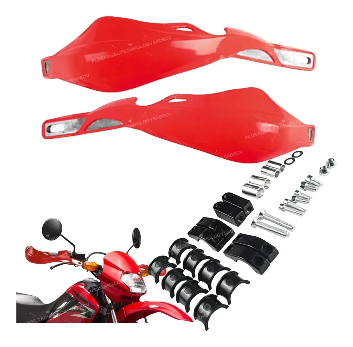 Protetor de mão Moto Cross Italika Vento Yamaha Red