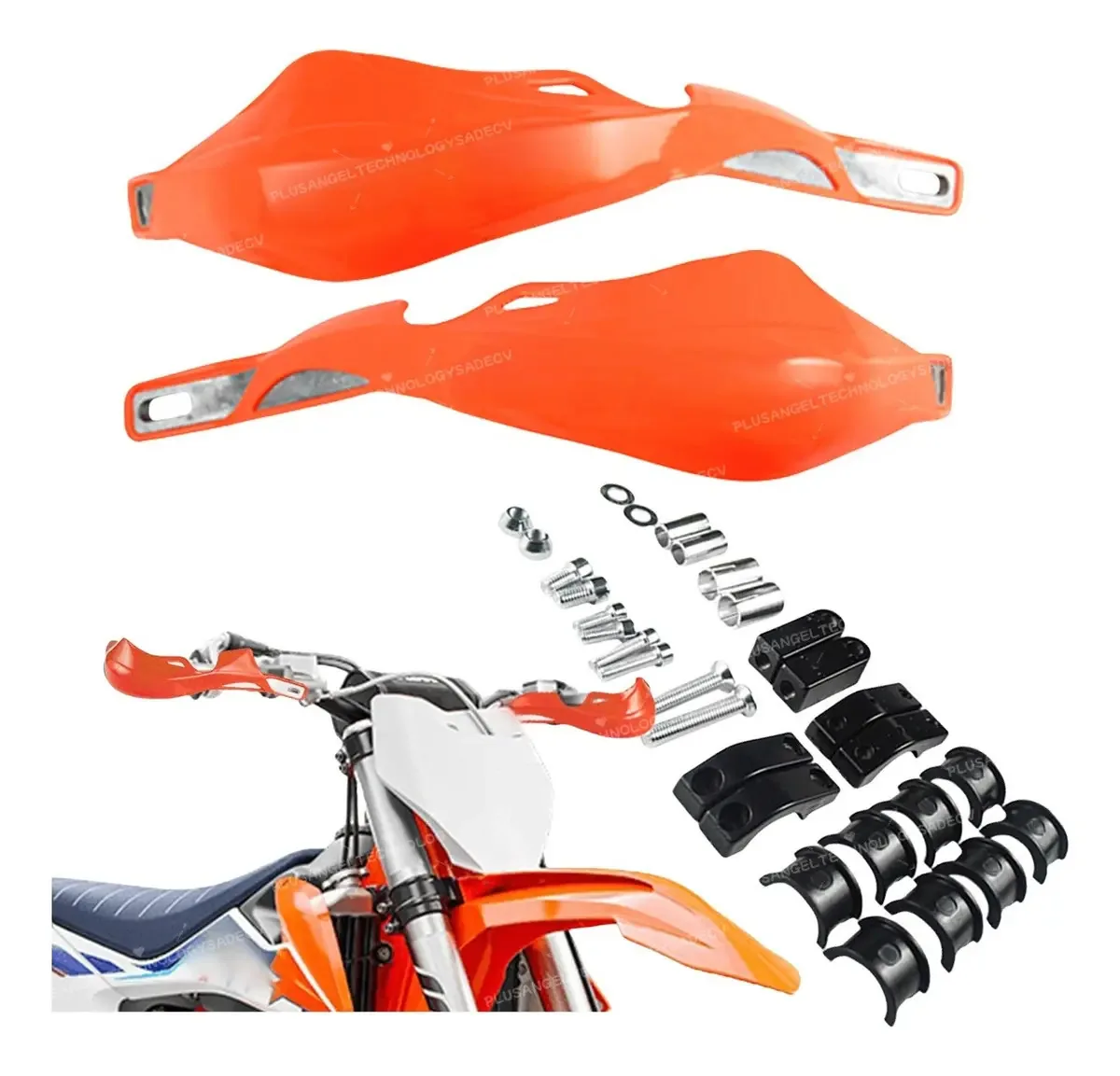 Protetor de manguito Moto Cross Italika Vento Yamaha, cor laranja
