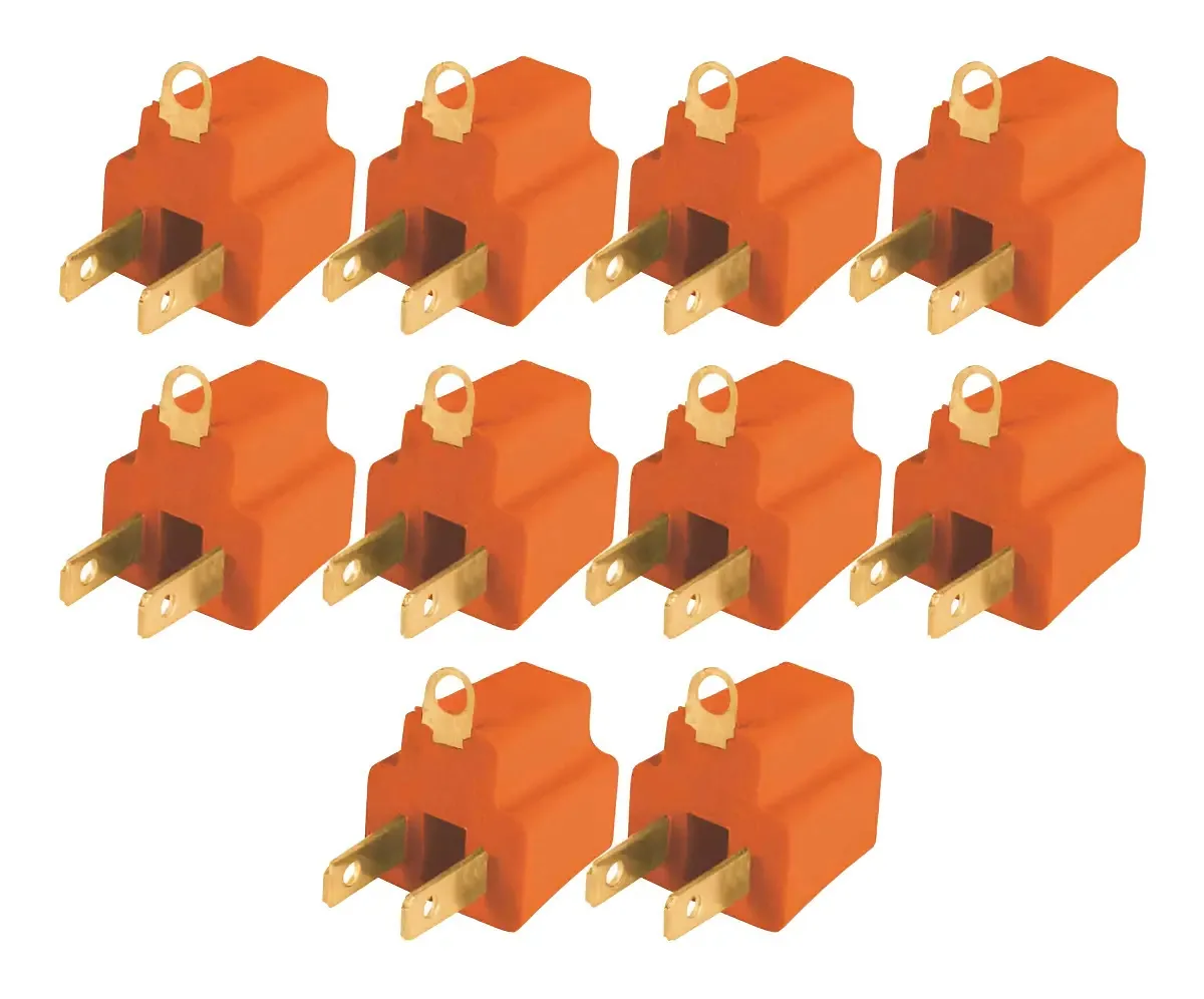 Pacote de 10 adaptadores e conversor para Ground Orange 15a