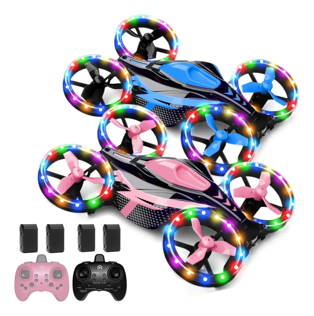 Luzes LED de modo duplo para drones para crianças Pink Topaz Ews