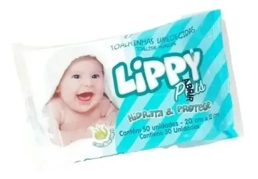 Toalhas umedecidas Lippy Baby - toalha nene nenê atacado lencos umedecidos kit banho bebe porta fralda boca bebê lencinho personalizada roupão menina umidecido menino toalinhade lemco presente Aloe Ve