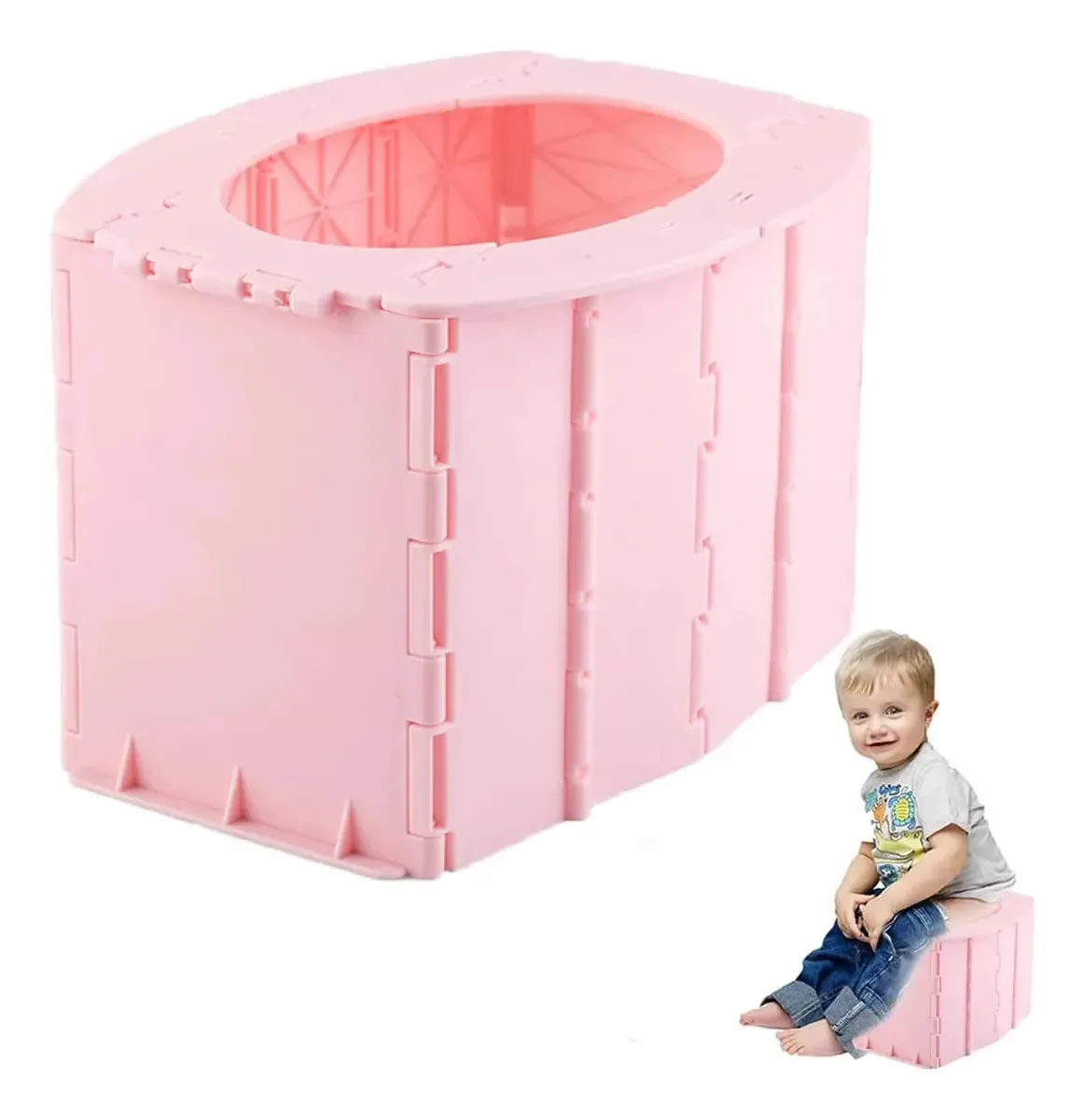 Banheiras de treino dobráveis para crianças Banheiras de treinamento de viagem portáteis para bebês e crianças, banho infantil, rosa