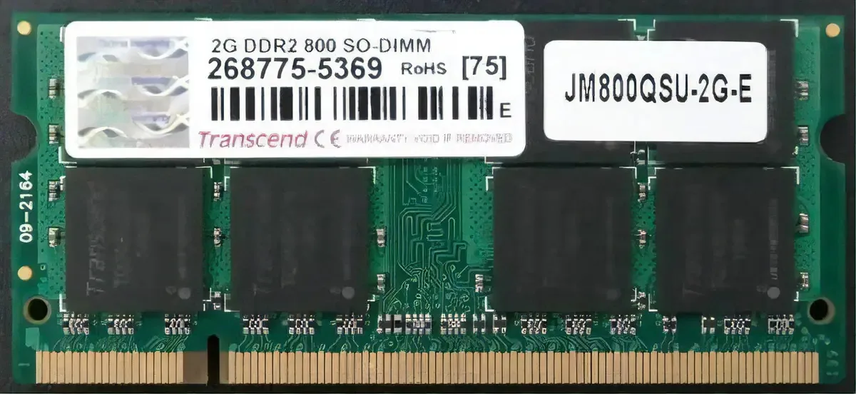Memória RAM 2GB 1 Transcend JM800QSU-2G