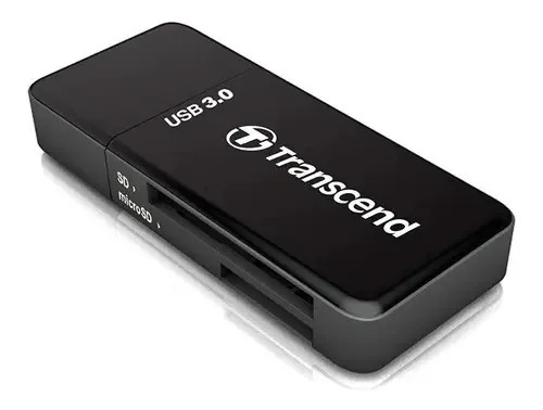 Leitor de memória USB 3.0 Transcend - TS-RDF5k cor preta