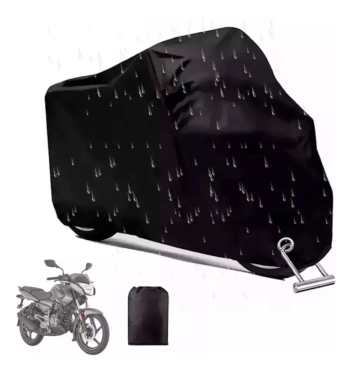 Capa de proteção solar impermeável para motocicleta grossa 300d-xl