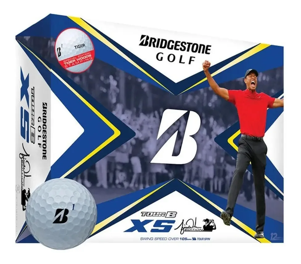 Bola de golfe branca Bridgestone Tour B XS TW Edition