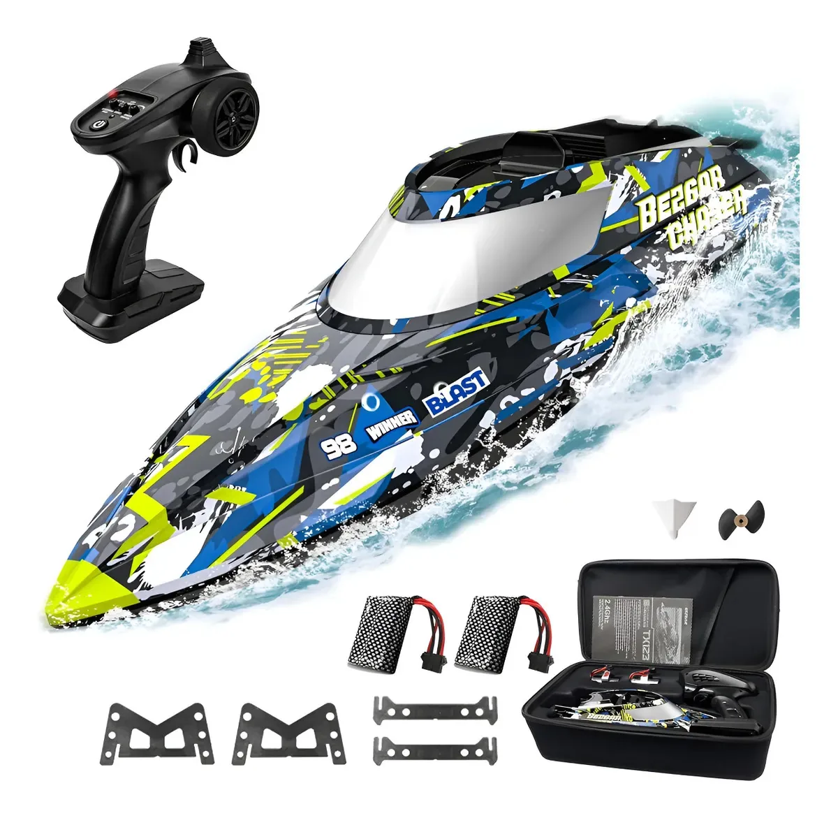 Barco Rc rápido para lagos e piscinas - 32 km/h