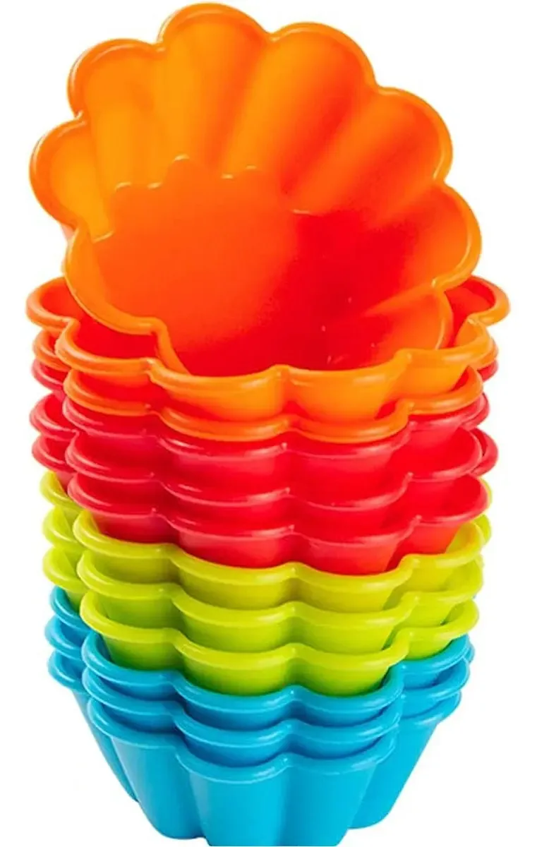 Moldes para assar cupcakes de silicone Wecake, 3