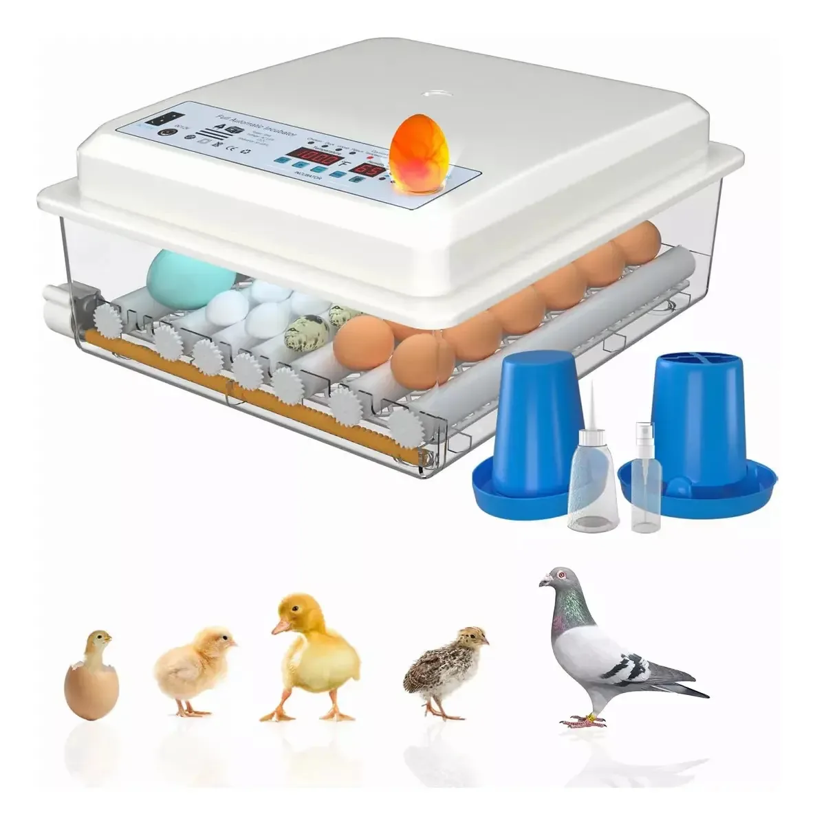 Incubadora automática de ovos para galinhas 64 ovos