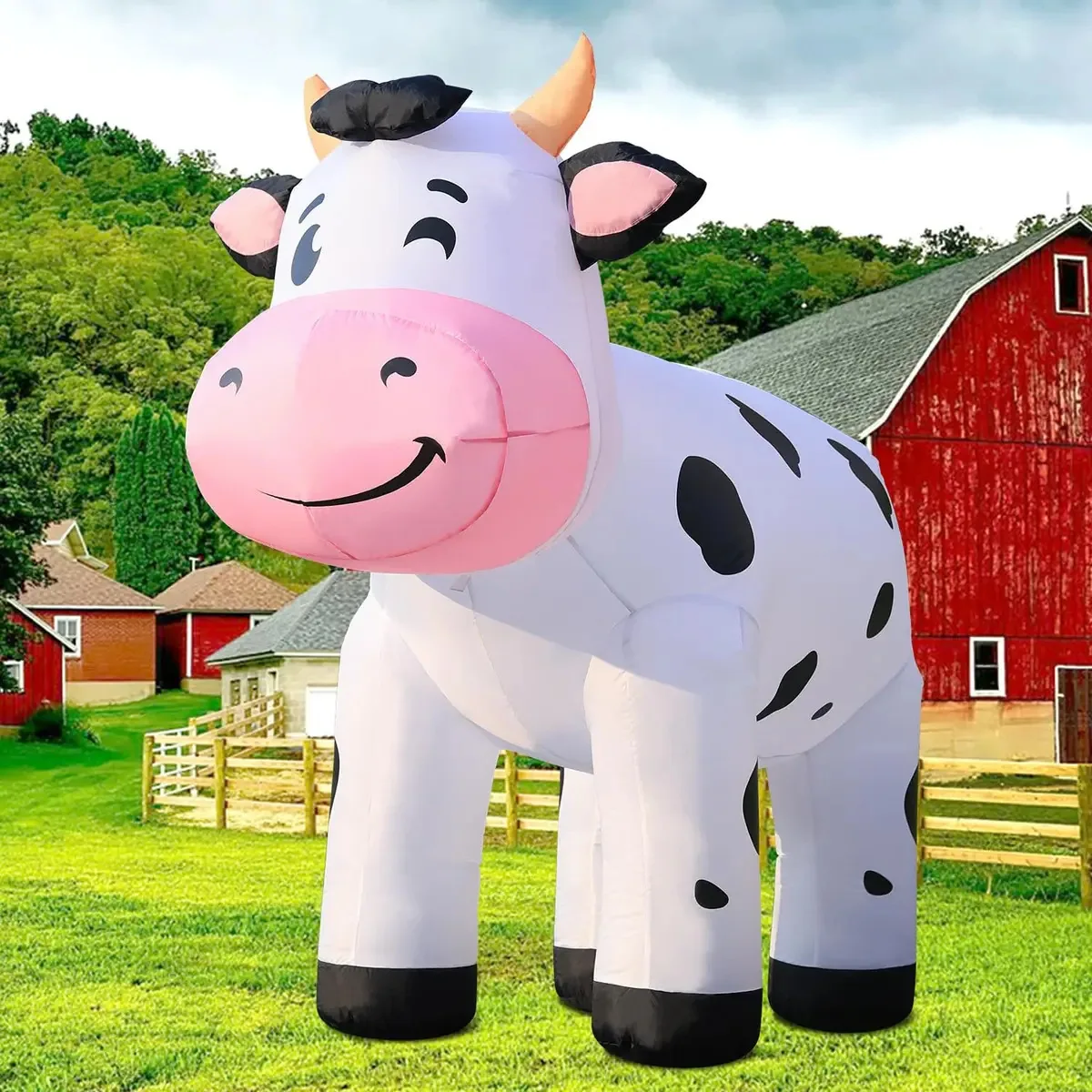 Infláveis Domkom de 6,5 pés para vacas para o Natal, primavera