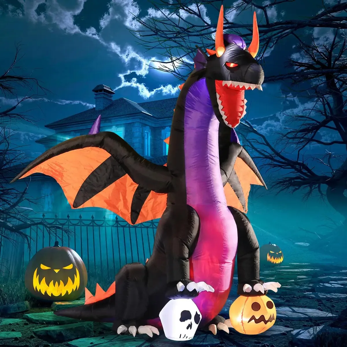 Decorações infláveis de Halloween da Domkom, arrasto de 7 pés