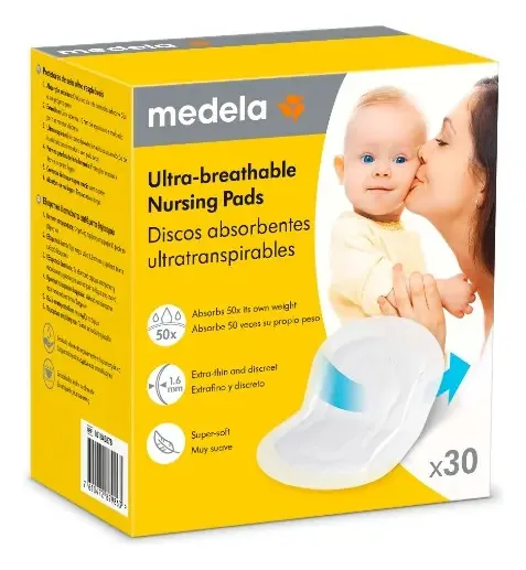 Absorventes Para Seios Ultra Respiráveis Medela, 30 Unids