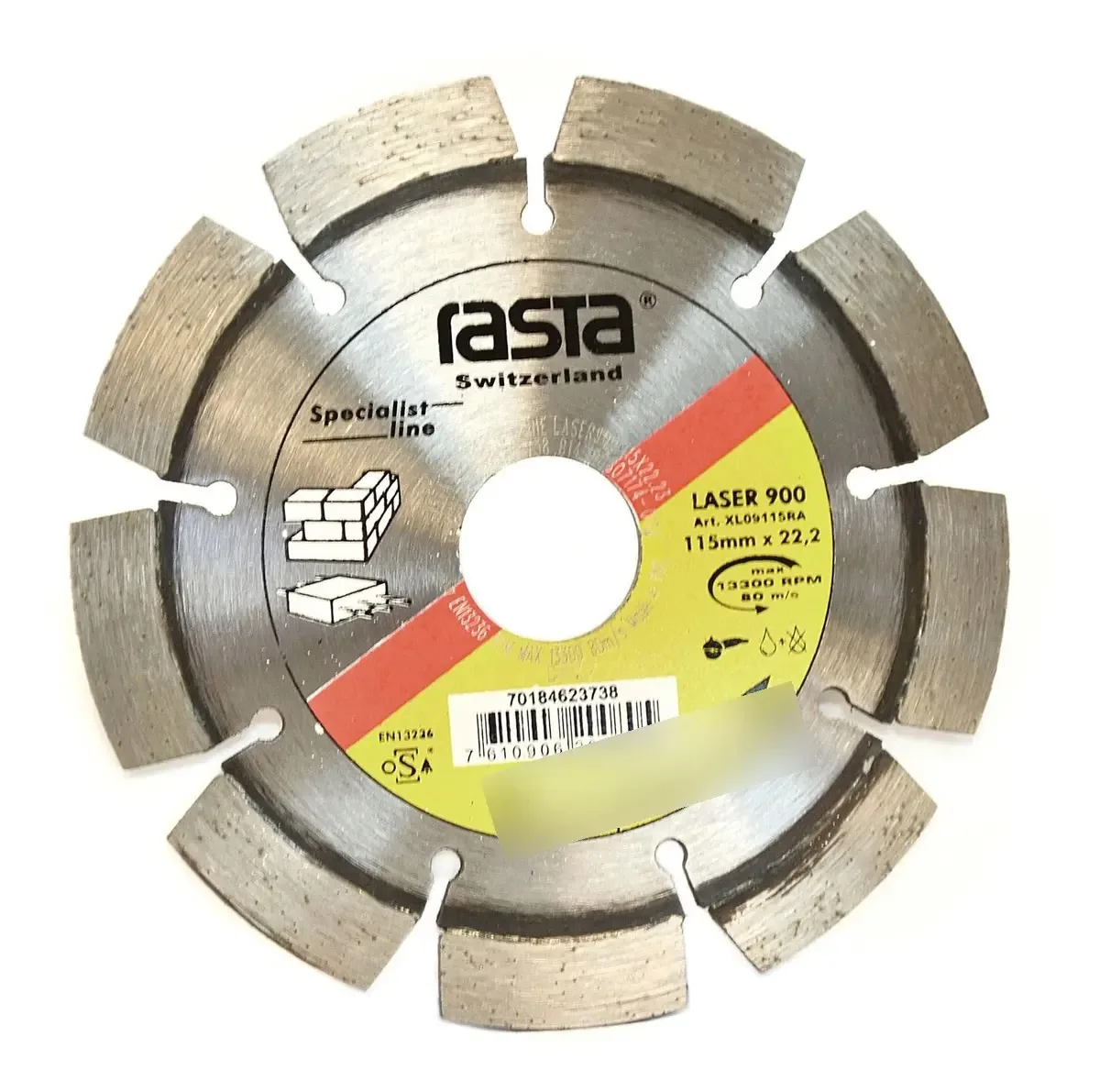 Disco diamantado - Betão armado - 4,5" - Laser 900 - Ras