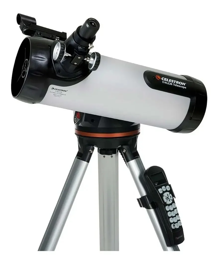 Telescópio computadorizado de prata Celestron 114 Lcm