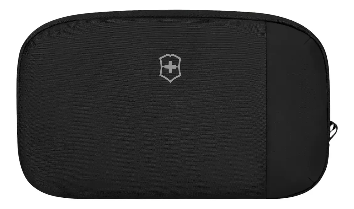 Bolsa de higiene compacta Victorinox® Travel Essentials Bolsa de higiene preta lisa