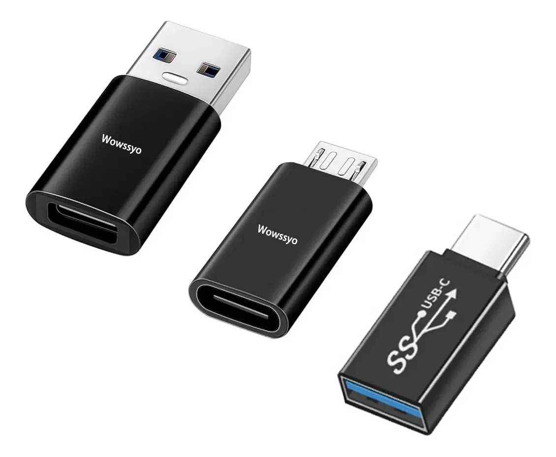 Adaptador USB de 3 peças Cabo Otg Adaptador Otg Micro Usb Tipo C