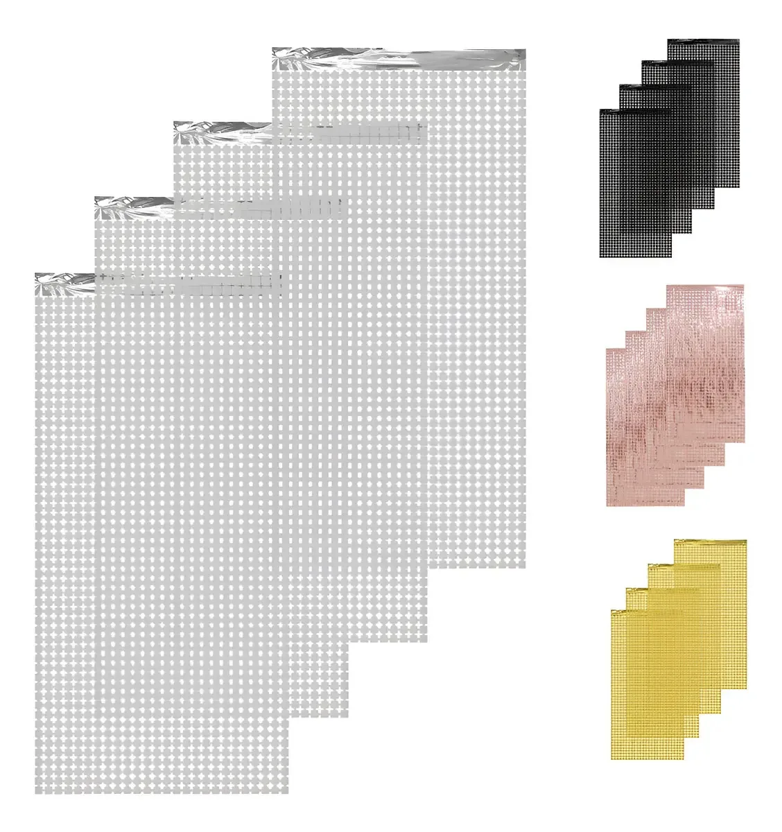 Cortinas de metal multicoloridas para festas, decoração prateada