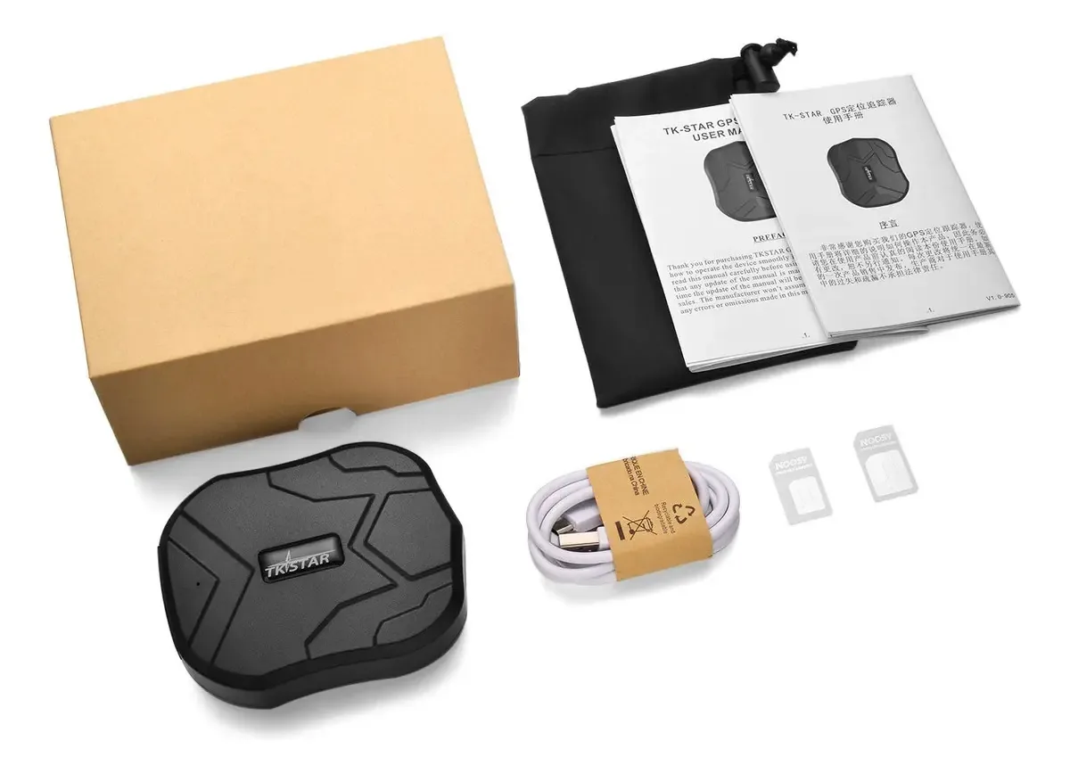 Localizador GPS impermeável Hispeed para veículos - cor preta