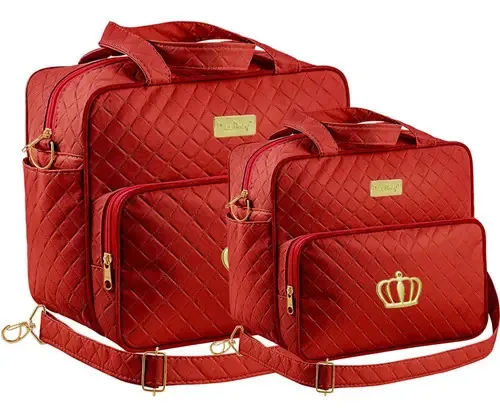 Kit Bolsa Maternidade Plike Baby Bordô Pk72