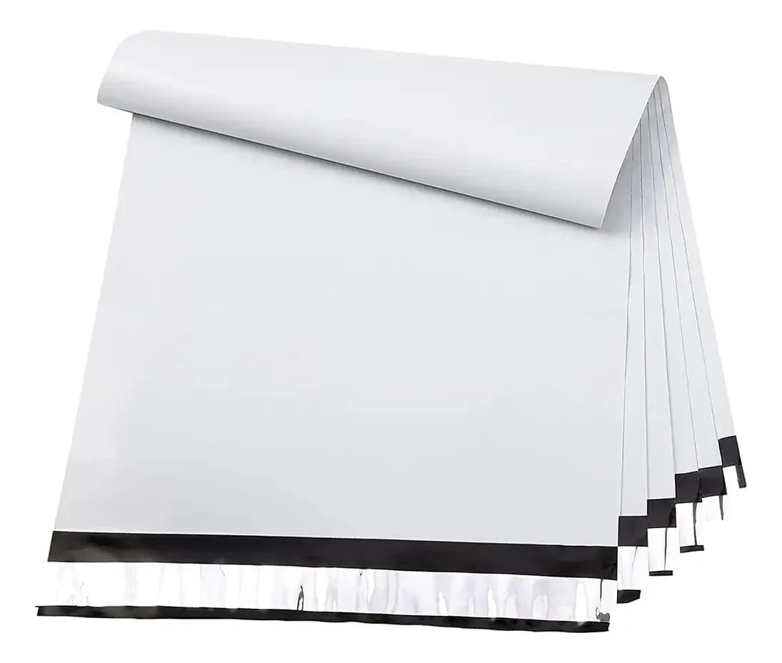 100 sacolas, envelopes, embalagens, comércio eletrônico, remessa, 40x55cm, envelopes de plástico para envio, brancos