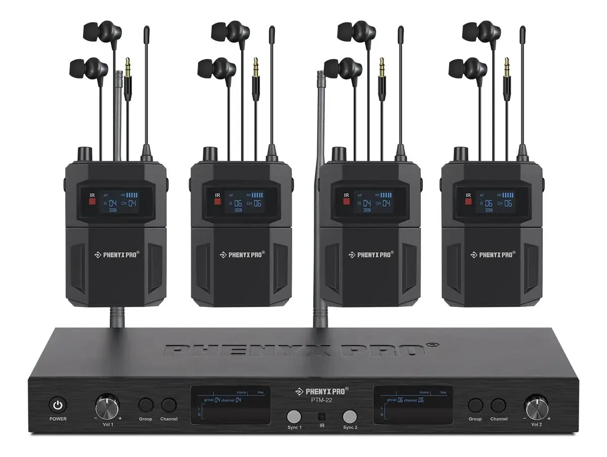 Sistema de monitor intra-auricular sem fio de 4 canais Iem