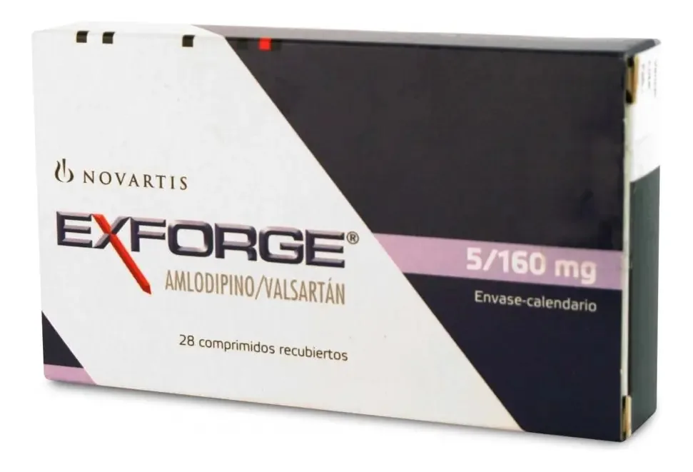 Exforge 5 mg/160 mg. 28 comprimidos